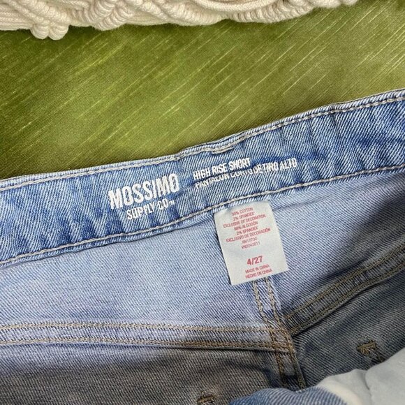 Mossimo High Rise Jean Shorts Size 4 Size 27 Floral Embroidered Cut Offs - Picture 4 of 5